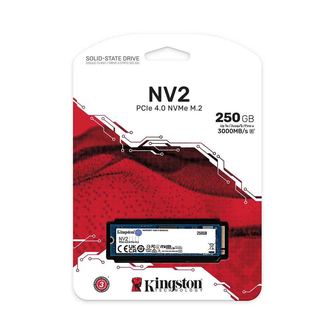 HDD SSD 250Gb Kingston NV2 M.2 PCIe 4.0x4 NVMe (SNV2S/250G)